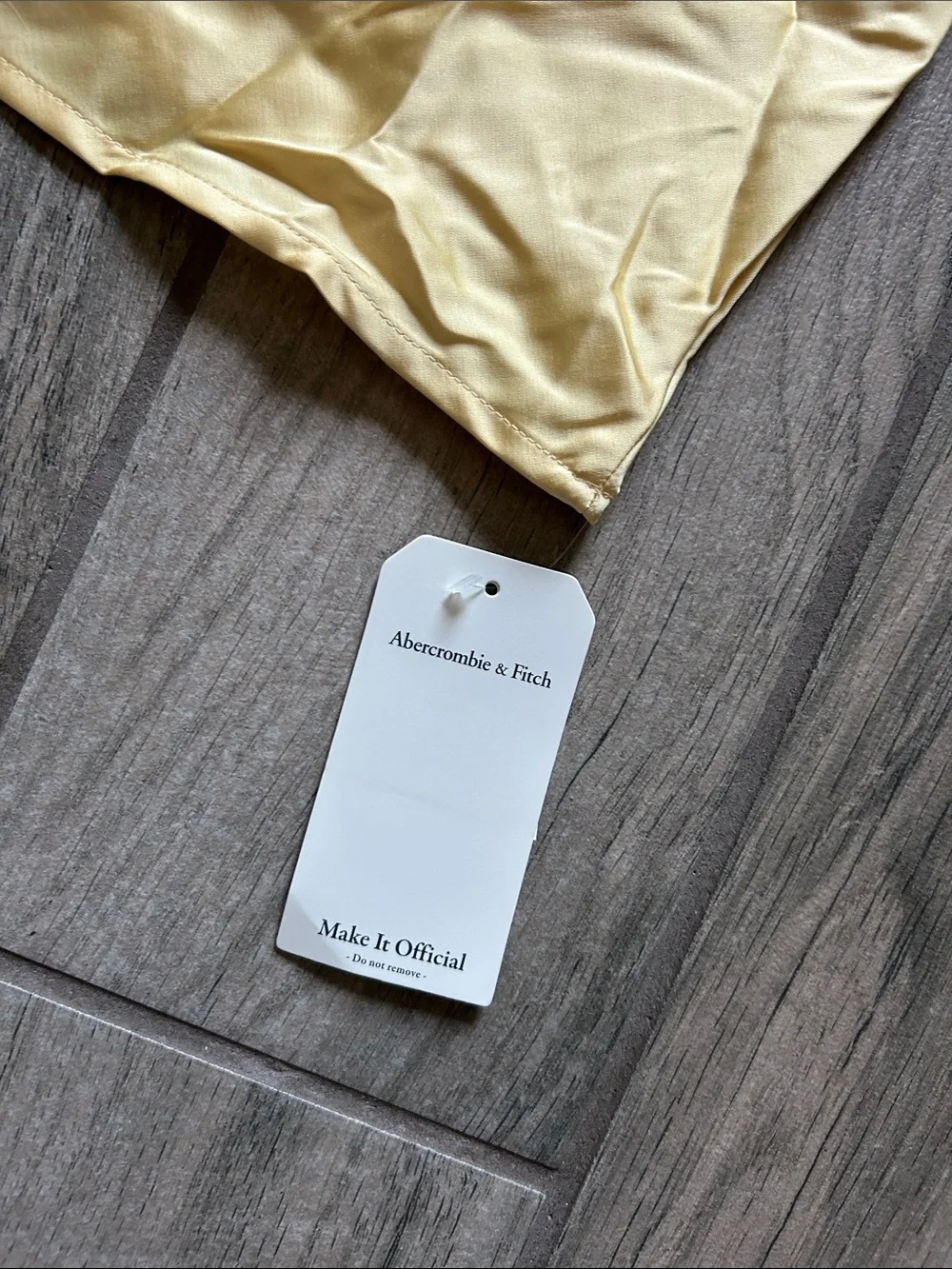 Abercrombie & Fitch Pale Yellow Satin Halter Maxi Dress